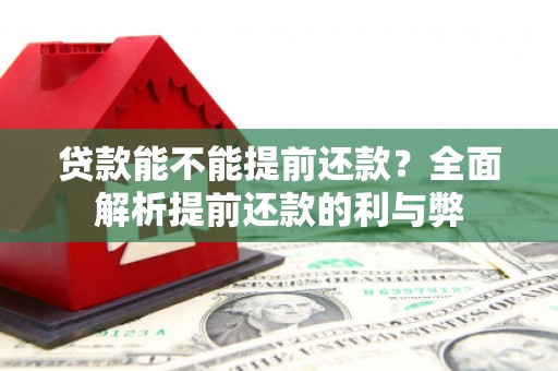 龙亭贷款能不能提前还款？全面解析提前还款的利与弊