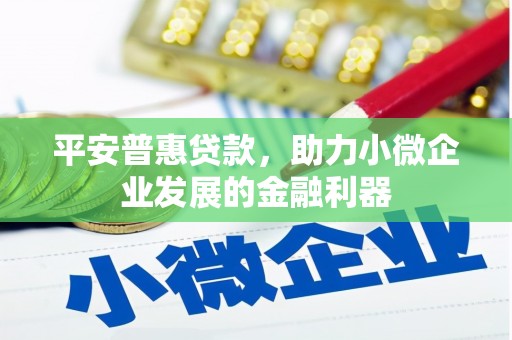 龙亭平安普惠贷款，助力小微企业发展的金融利器