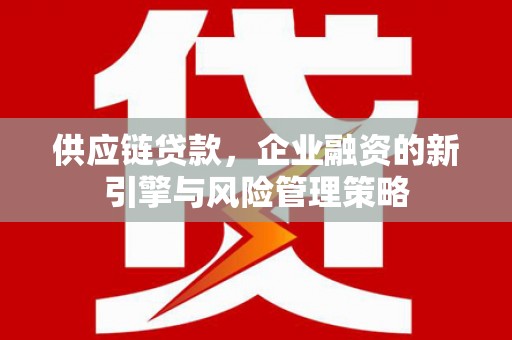 龙亭供应链贷款，企业融资的新引擎与风险管理策略
