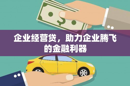 龙亭企业经营贷，助力企业腾飞的金融利器